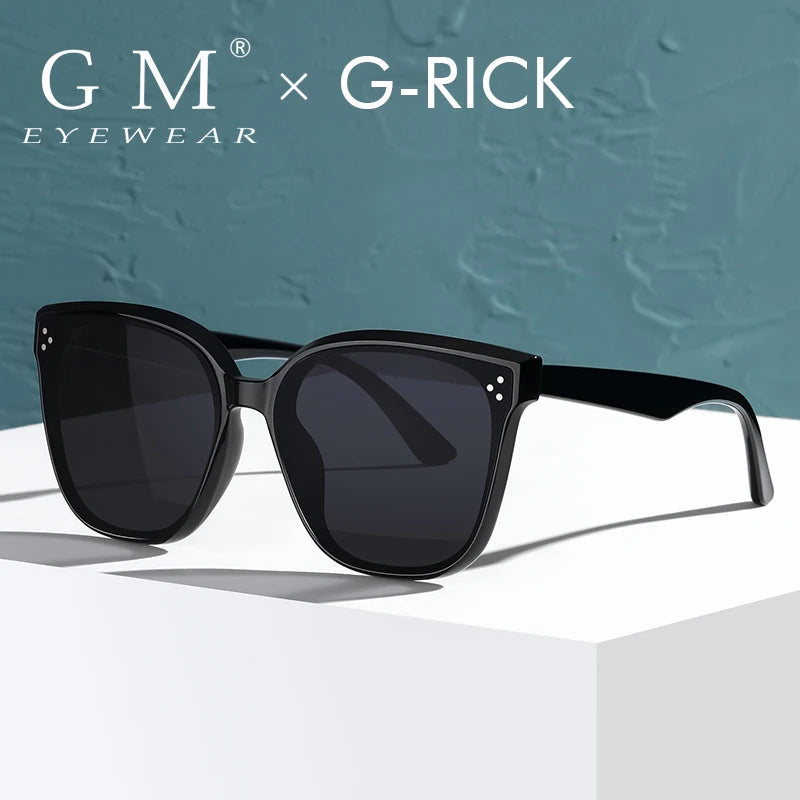 GM Korea Brand Design GENTLE Ochelari de soare pentru femei și bărbați din acetat, de calitate superioară, ochelari de soare populari cu husă originală S6305