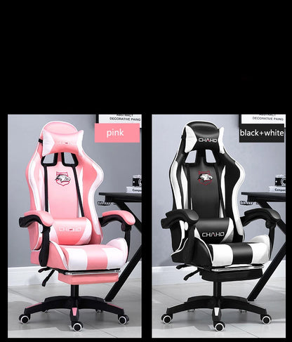 Joylive WCG Ergonomic Gaming Chair Leather Computer Chair Reclining Racing Office Chair with Adjustable Armrests for Gaming Room