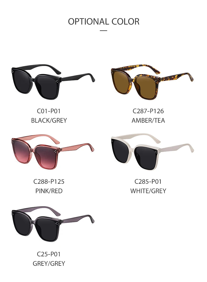 GM Korea Brand Design GENTLE Ochelari de soare pentru femei și bărbați din acetat, de calitate superioară, ochelari de soare populari cu husă originală S6305