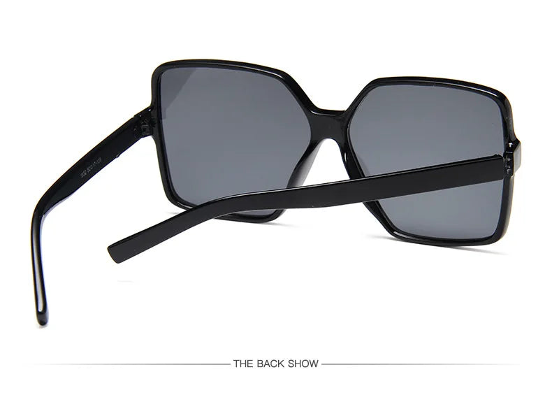 Ochelari de soare oversize pentru femei, din plastic cu efect de gradient, de marcă, de designer, pentru femei, UV400