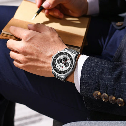 Herrenuhr CURREN – Trendige Uhr einer bekannten Marke, Luxusmodell, wasserdicht, aus Edelstahl, sportlicher Stil, Quarz-Chronograph