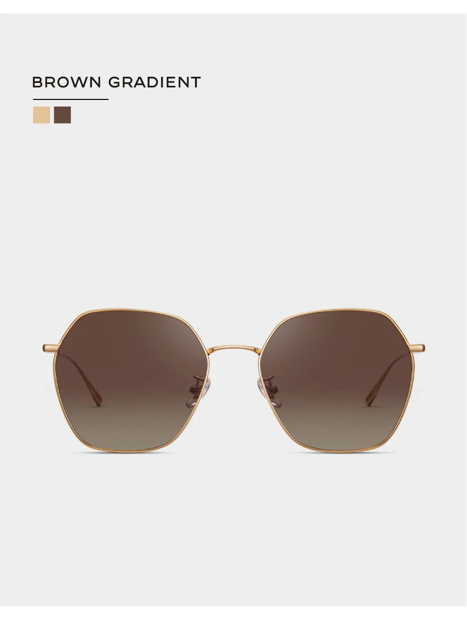 Ochelari de soare pentru femei CAPONI cu gradient polarizat, de marcă, de designer, cu protecție anti-raze UV, ochelari decorativi originali CP21015