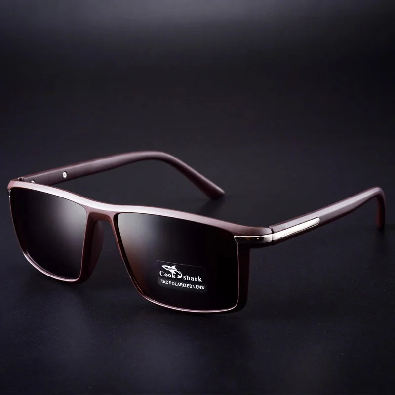 Ochelari de soare Cook Shark pentru bărbați, ochelari de soare polarizați, ochelari de condus, noi, cu protecție UV, ochelari de vedere pe timp de noapte pentru șoferi