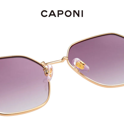 Ochelari de soare pentru femei CAPONI cu gradient polarizat, de marcă, de designer, cu protecție anti-raze UV, ochelari decorativi originali CP21015