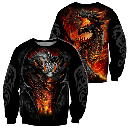 Kaunis tulilohikäärmetatuointi, 3D-printattu miesten huppari, unisex-hupparit, collegepaita, syksyinen streetwear, rento takki, verryttelyasu KJ747