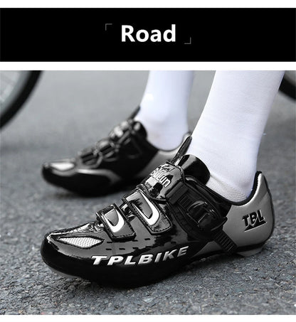 Professional Racing Road Bike Cycling Shoes for Men, Outdoor Non-Slip MTB Bicycle Sneakers, Breathable Self-Locking Sports Cleat Shoes