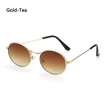 Ochelari de soare ovali pentru femei, ochelari de conducere, ochelari de soare rotunzi, aurii, mici, retro, vintage, sexy, rame de ochelari de soare, accesorii pentru ciclism