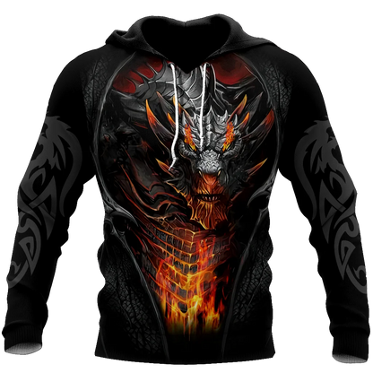 Kaunis tulilohikäärmetatuointi, 3D-printattu miesten huppari, unisex-hupparit, collegepaita, syksyinen streetwear, rento takki, verryttelyasu KJ747