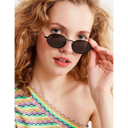 Ochelari de soare ovali pentru femei, ochelari de conducere, ochelari de soare rotunzi, aurii, mici, retro, vintage, sexy, rame de ochelari de soare, accesorii pentru ciclism