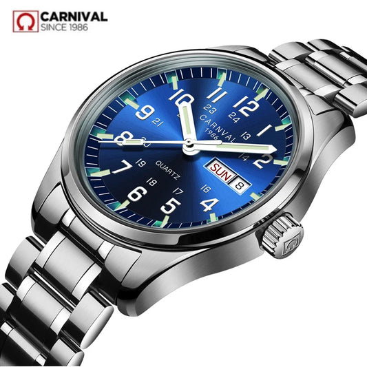 Switzerland Carnival luminous calendar military Quartz watch for men luxury brand watches waterproof clock relogio erkek saati