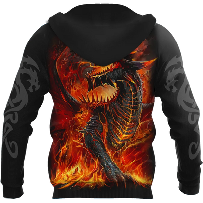 Kaunis tulilohikäärmetatuointi, 3D-printattu miesten huppari, unisex-hupparit, collegepaita, syksyinen streetwear, rento takki, verryttelyasu KJ747
