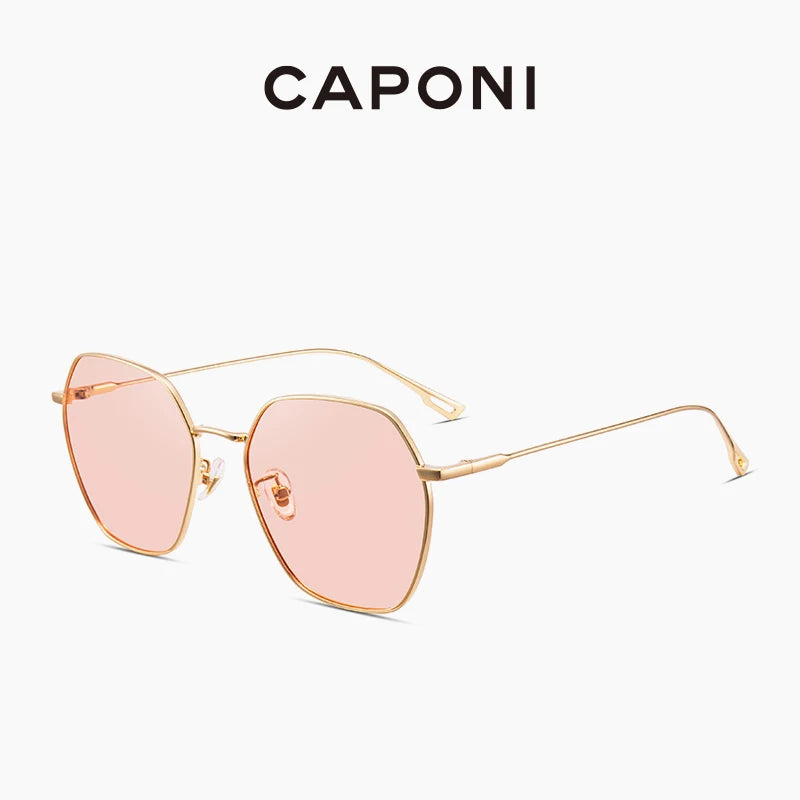 Ochelari de soare pentru femei CAPONI cu gradient polarizat, de marcă, de designer, cu protecție anti-raze UV, ochelari decorativi originali CP21015