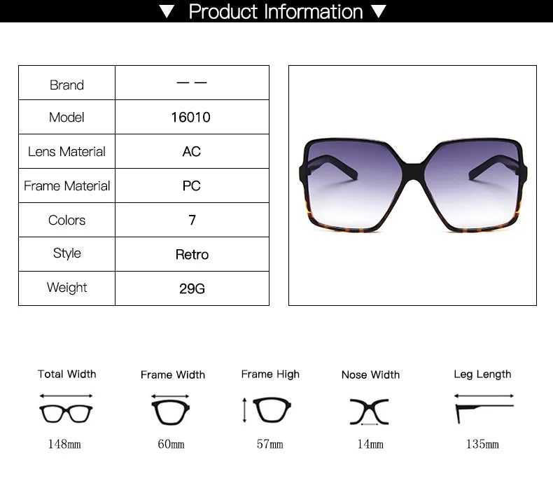 Ochelari de soare oversize pentru femei, din plastic cu efect de gradient, de marcă, de designer, pentru femei, UV400