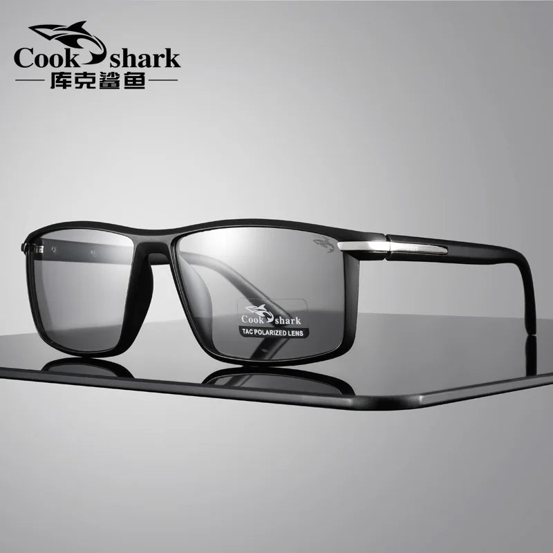 Ochelari de soare Cook Shark pentru bărbați, ochelari de soare polarizați, ochelari de condus, noi, cu protecție UV, ochelari de vedere pe timp de noapte pentru șoferi