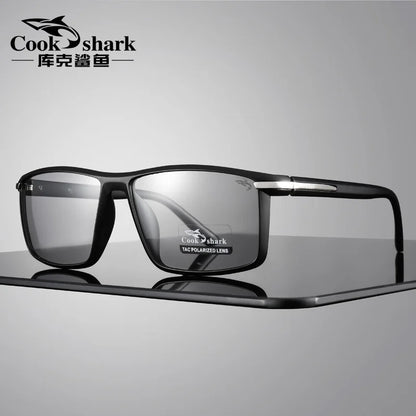Ochelari de soare Cook Shark pentru bărbați, ochelari de soare polarizați, ochelari de condus, noi, cu protecție UV, ochelari de vedere pe timp de noapte pentru șoferi