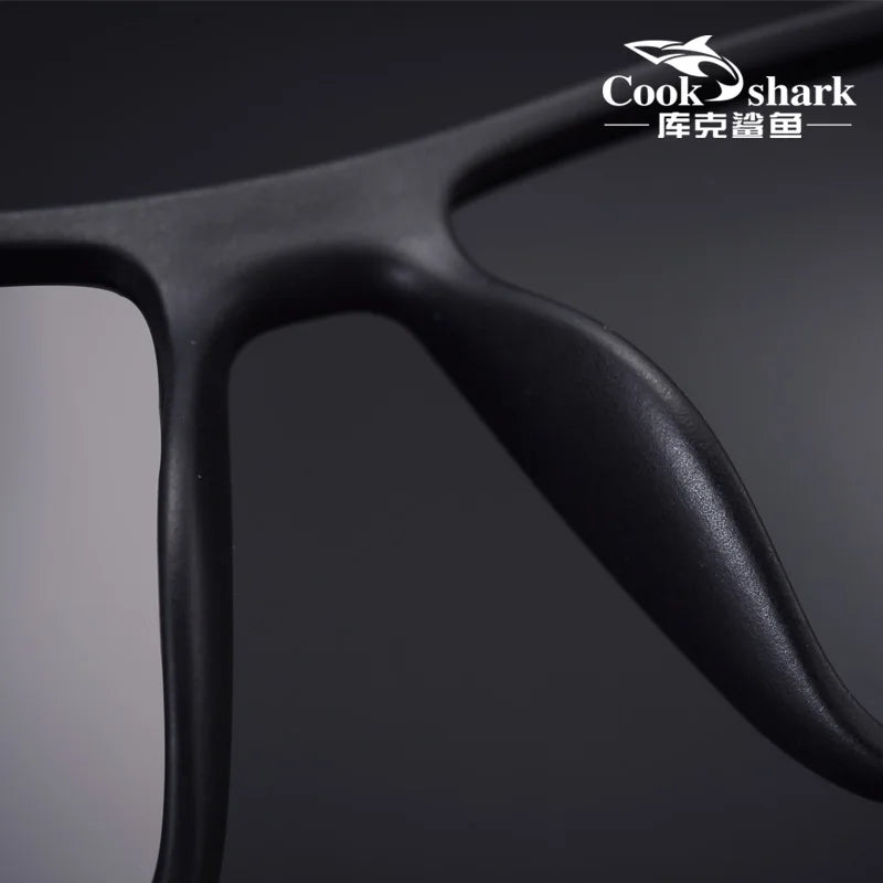 Ochelari de soare Cook Shark pentru bărbați, ochelari de soare polarizați, ochelari de condus, noi, cu protecție UV, ochelari de vedere pe timp de noapte pentru șoferi
