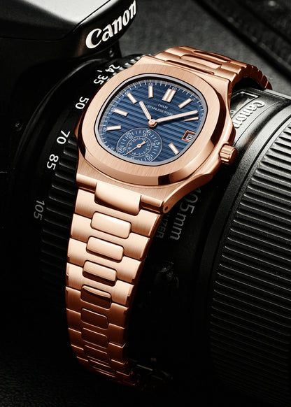 DIDUN Mens Watches Top Brand Luxury Business Stainless Watch Male Military Quartz Chronograph Analog Date Clock Steel Wristwatch