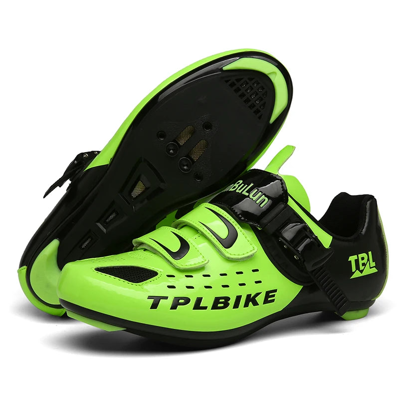 Professional Racing Road Bike Cycling Shoes for Men, Outdoor Non-Slip MTB Bicycle Sneakers, Breathable Self-Locking Sports Cleat Shoes