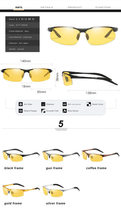 Cele mai bune ochelari antireflex cu vedere de zi și de noapte pentru șofat, ochelari de soare polarizați pentru bărbați, ochelari fotochromici pentru șoferi, ochelari de soare pentru bărbați