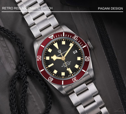 PAGANI DESIGN BB58 Steel Men's Mechanical Wrist Watches Luxury Automatic Watch For Men AR Sapphire Mirror Sport Waterproof Watch