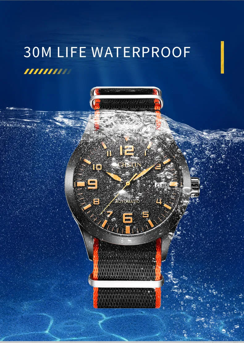 OCHSTIN Men Automatic Mechanical Watch Luxury Casual Dress Military Outdoor Sports Army Mens Wristwatches Waterproof Male Clock
