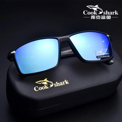 Ochelari de soare Cook Shark pentru bărbați, ochelari de soare polarizați, ochelari de condus, noi, cu protecție UV, ochelari de vedere pe timp de noapte pentru șoferi