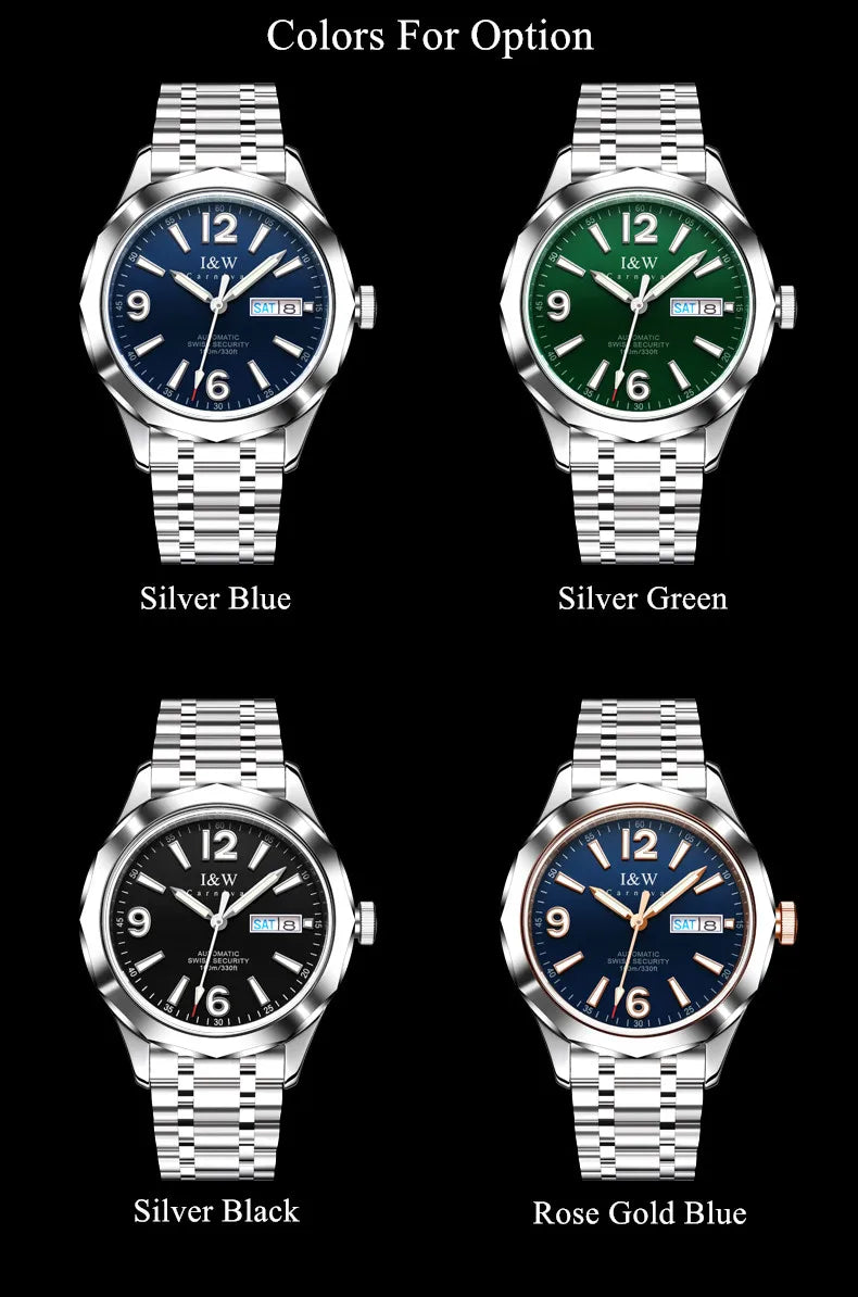 Reloj CARNIVAL Mens Tungsten Mechanical Watch Brand Luxury NH36 Automatic Movement Wristwatches for Men Waterproof Montre Homme