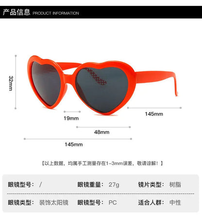 Ochelari cu efecte în formă de inimă – luminile se transformă în formă de inimă noaptea – ochelari cu difracție – ochelari de soare la modă pentru femei