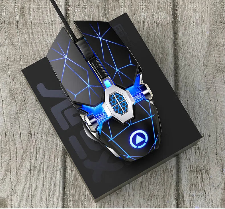 New Professional Gaming Mouse 3200DPI 7 Buttons Backlit Computer Mouse Support Macro Definition Mechanical Wired Silent Mouse