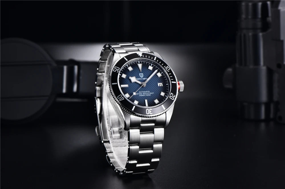 PAGANI DESIGN BB58 Steel Men's Mechanical Wrist Watches Luxury Automatic Watch For Men AR Sapphire Mirror Sport Waterproof Watch