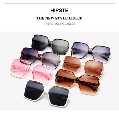 Ochelari de soare oversize pentru femei, din plastic cu efect de gradient, de marcă, de designer, pentru femei, UV400