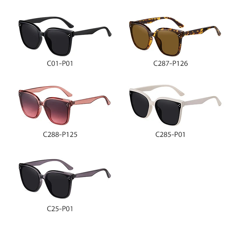 GM Korea Brand Design GENTLE Ochelari de soare pentru femei și bărbați din acetat, de calitate superioară, ochelari de soare populari cu husă originală S6305