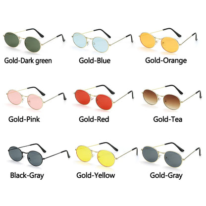 Ochelari de soare ovali pentru femei, ochelari de conducere, ochelari de soare rotunzi, aurii, mici, retro, vintage, sexy, rame de ochelari de soare, accesorii pentru ciclism