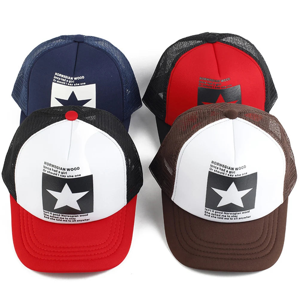 Fashion Summer Baseball Cap Snapback Mesh Trucker Hats Hip Hop Caps Cool Men Caps Female Outdoor Casual Sun Hat High Quality
