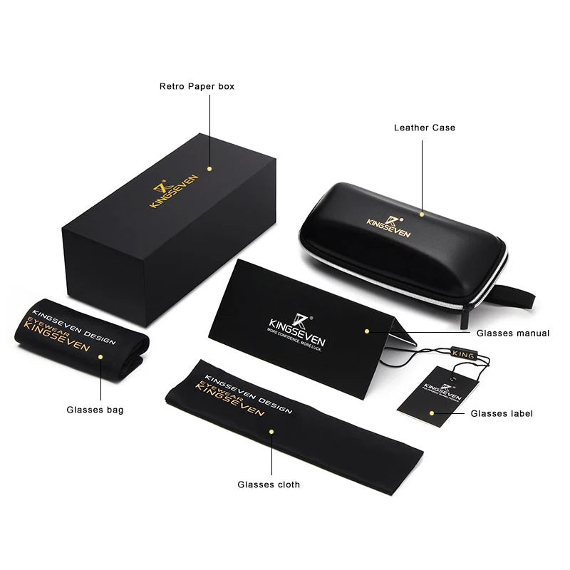 Ochelari de soare pentru bărbați marca KINGSEVEN, model Pilot, cu lentile polarizate UV400, ramă din aluminiu, ochelari de condus, ochelari casual pentru femei