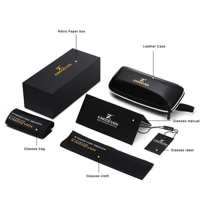 Ochelari de soare pentru bărbați marca KINGSEVEN, model Pilot, cu lentile polarizate UV400, ramă din aluminiu, ochelari de condus, ochelari casual pentru femei