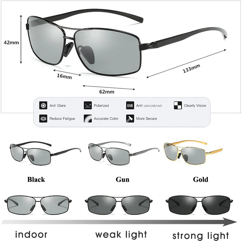 LIOUMO Top Photochromic Sunglasses Men Women Polarized Chameleon Glasses Driving Goggles Anti-glare Sun Glasses zonnebril heren