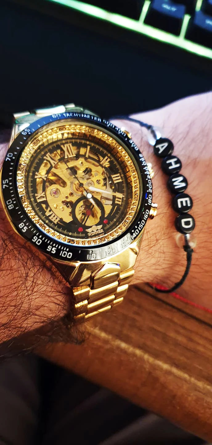 Montre mécanique automatique pour homme en acier inoxydable