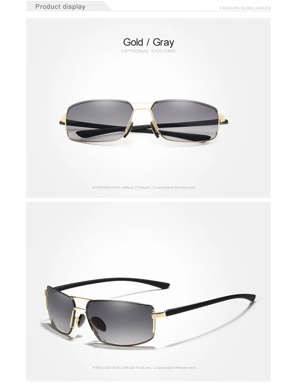 Ochelari de soare de marcă KINGSEVEN pentru bărbați, cu ramă pătrată, pentru șofat, clasici, unisex, ochelari de protecție, ochelari de vedere, Gafas