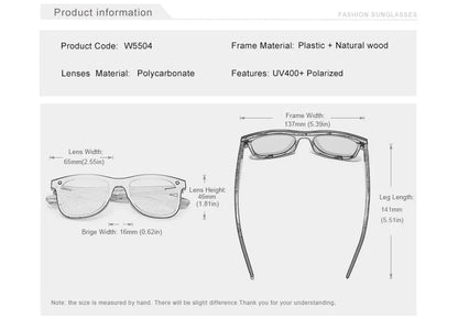 KINGSEVEN Ochelari de soare de lux din lemn de nuc, polarizați, din lemn, de marcă, de designer, fără ramă, cu lentile oglindite, pătrați, pentru femei/bărbați