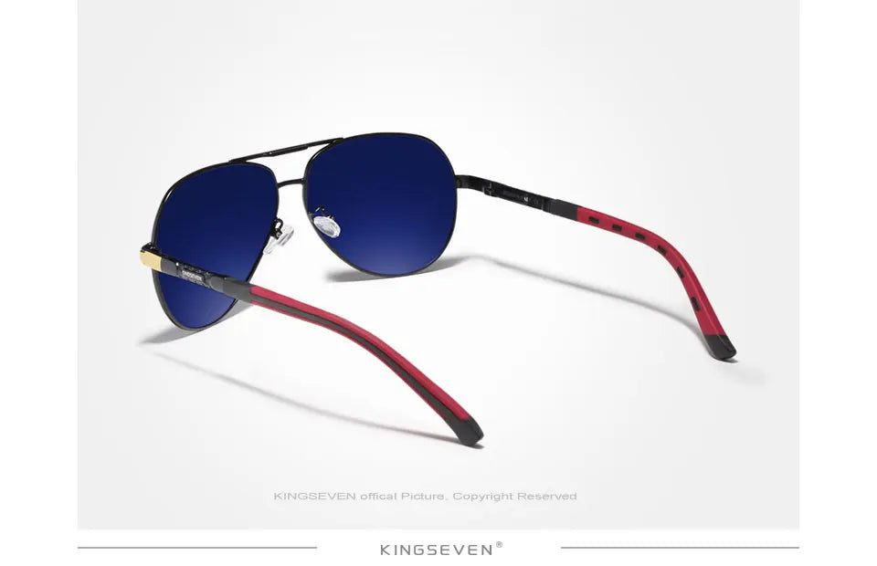 Ochelari de soare pentru bărbați marca KINGSEVEN, model Pilot, cu lentile polarizate UV400, ramă din aluminiu, ochelari de condus, ochelari casual pentru femei