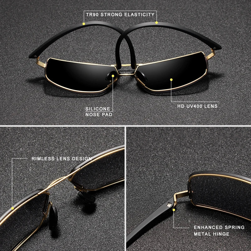 Ochelari de soare de marcă KINGSEVEN pentru bărbați, cu ramă pătrată, pentru șofat, clasici, unisex, ochelari de protecție, ochelari de vedere, Gafas
