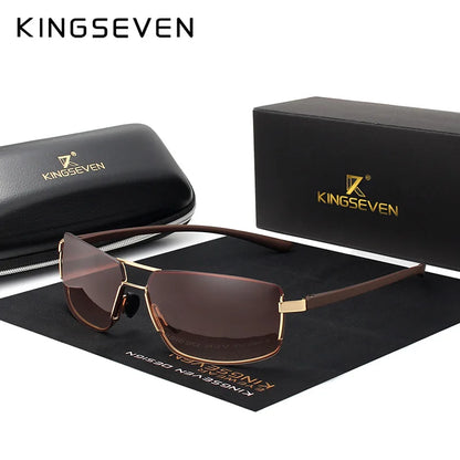 Ochelari de soare de marcă KINGSEVEN pentru bărbați, cu ramă pătrată, pentru șofat, clasici, unisex, ochelari de protecție, ochelari de vedere, Gafas