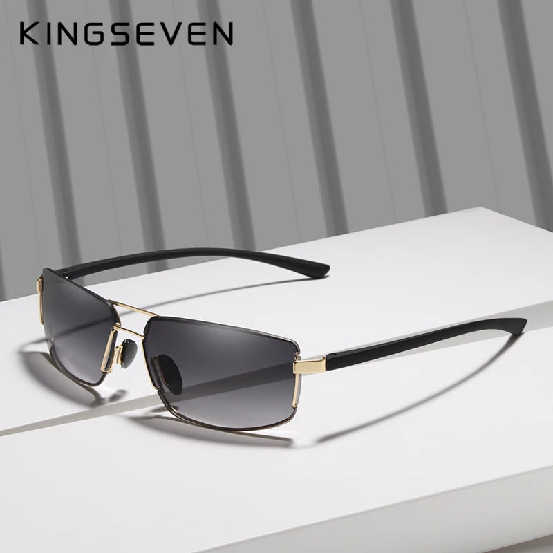 Ochelari de soare de marcă KINGSEVEN pentru bărbați, cu ramă pătrată, pentru șofat, clasici, unisex, ochelari de protecție, ochelari de vedere, Gafas