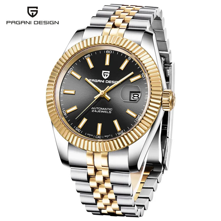 PAGANI DESIGN 8215 Movement Men Mechanical Wristwatches Sapphire Glass Luxury Watch for Men Steel 100M Waterproof Clock PD1645