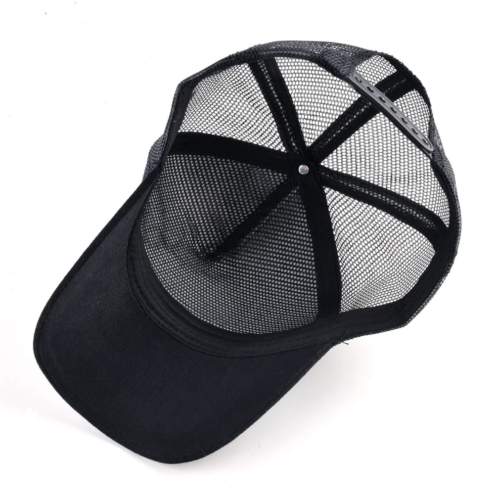 Men's Baseball Cap With Embroidery Skull Patch Snapback Hip Hop Trucker Cap Women Four Season Outdoor Breathable Visor Bone Hats