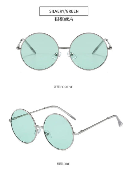 Ochelari de soare pentru copii cu ramă metalică, rotunzi, simpli, cu protecție împotriva razelor ultraviolete, ochelari pentru copii