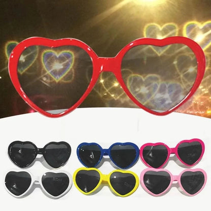 Ochelari cu efecte în formă de inimă – luminile se transformă în formă de inimă noaptea – ochelari cu difracție – ochelari de soare la modă pentru femei