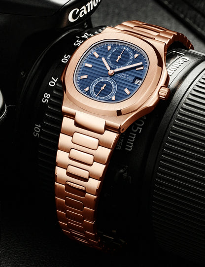 DIDUN TOP New Men Quartz Watches Sport Business Luxury Brand Stainless Steel Male Fashion Nautilus Wrist Clock Dropshipping