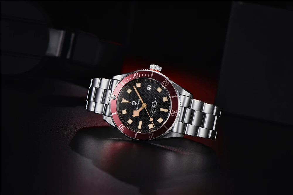 PAGANI DESIGN BB58 Steel Men's Mechanical Wrist Watches Luxury Automatic Watch For Men AR Sapphire Mirror Sport Waterproof Watch